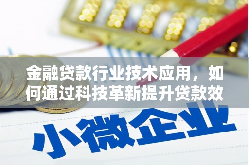 洞头金融贷款行业技术应用，如何通过科技革新提升贷款效率